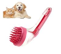 Dog Bath Brush, Cat Grooming Scrubber, Gentle Massage Brush, Compact Built in Soap Dispenser Pet Washing Tool for Puppies, Kittens, Home Use, Beach, Pool, Groomers, or Travel