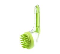 Dog Bath Brush, Cat Grooming Scrubber, Gentle Massage Brush, Compact Built in Soap Dispenser Pet Washing Tool for Puppies, Kittens, Home Use, Beach, Pool, Groomers, or Travel