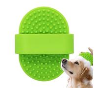 Dog Bath Brush, Cat Shower Massager, 4.7x3.6x1.42 Inch Silicone Grooming Tool, At-Home Pet Cleaning Brush for Shedding Season, Travel, Senior Cats & Dogs Care, Pink, Black, Lgreen