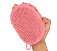 Dog Bath Brush Cleaner, Puppy Massage Tool, Shower Grooming Aid with Gentle Bristles, Compact Pack Utility with Easy Grip, Pet Accessory, Longtail Daily Care Solution for Bathroom Use