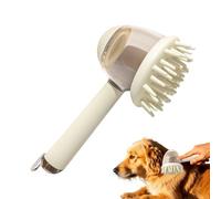 Dog Bath Brush, Non-Slip Shampoo Brush with Soap Dispenser, Ergonomic Pet Cleaning Tool Portable Compact Versatile Ideal for Bathing, Washing & Massage, 7.32x2.95x3.39 Inches