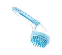 Dog Bath Brush, Pet Grooming Scrubber, Silicone Soap Dispenser Design, Soft Bristle Washer, Lightweight And Compact, For Cats Dogs Kittens Puppies Home Travel Use, 7.09x2.76x2.95 Inches