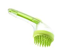 Dog Bath Brush, Pet Grooming Tool with Shampoo Dispenser, Silicone Bristle Massage Comb, Easy Cleaner, Ideal for Puppies, Kittens, Cats, Small Animals, Shower Accessories