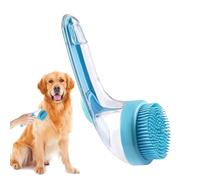 Dog Bath Brush, Pet Massage Scrubber, Silicone Bristle Cleaner, 7,4 pollici, Ergonomic Handle, Gentle for Indoor and Outdoor Bathing, Shower Spa, Suitable for Gatti, Kittens, Horses
