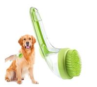 Dog Bath Brush, Pet Massage Tool, Silicone Scrubbing Cleaner, Bristle Grooming Accessory with Ergonomic Handle, Ideal for Indoor Outdoor Bathing Spa for Cats Kittens Horses