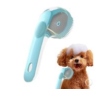 Dog Bath Brush, Puppy Shower Comb, 3.35x3.35x7.48 Inches Improves Long Handle, Ergonomic Grooming Tool, Gentle Massage Scrubber, Bathing Aid for Cats Dogs Pets Home Spa Cleaning
