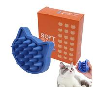 Dog Bath Brush with Ergonomic Handle, 3.66x2.95x1.14 Inches Cat Shower Massage Scrubber for Gentle Grooming, Multi-Purpose Pet Cleaning Tool Small, Medium, Large Puppies and Cats