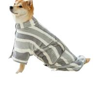 Dog Bath Towel, Dog Grooming Bath Towel, Wearable Absorbent Quick Dry Microfiber Striped Blanket, Beach Salon After Swim, Car Rides, Puppy Home Use, for Bathing
