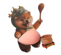 Dog Belly Sticker,Super Soft Silicone Anti-Collision Sticker For Home Aesthetics,3D Silicone Squeeze Dog Belly Stickeer, Cute Puppy Wearing Orange Outfit With Pink Beelly Decals Gift