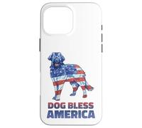 Dog Bless America Independence Day 4 luglio USA Flag Canine Custodia per iPhone 16 Pro Max