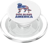 Dog Bless America Independence Day 4 luglio USA Flag Canine PopSockets PopGrip per MagSafe