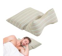 Dog Bone Pillow, Neck Support Cushion, Buckwheat Husk Pillow, Ergonomic Cervical Supports for Sleeping, Bed, Car, Couch, Offices, Home, Airplane, Khaki Lavender and Light Green