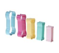 Dog Bone Shaped Cookie Mold | 5X Colorful Stainless Steel Treat Cutter Set | Maker Crafts Tool For Children, Baking Supplies For Homemade Snacks Easy At Home