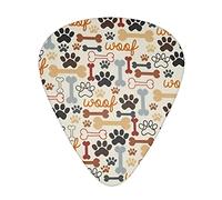 Dog Bones Paw Prints Plettri per chitarra - Accessori per chitarra - Plettri per chitarra acustica Chitarra elettrica Basso per uomo donna Chitarrista professionista musicisti e principianti