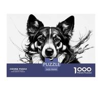 Dog-border-collie Puzzle Giochi 1000 Pezzi Festa Aziendale Arte Interesting Puzzle Adulti Idea Regalo Per 70x50cm/1000pcs