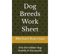 Dog Breeds Work Sheet: find the hidden dog breeds in the puzzle