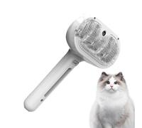 Dog Brush For Grooming, Cat Detangling Comb, Built-In Spray Function, Hair Removal Tool, Gentle Bristles, (1 Piece, White, Pink), Ideal For Pet Care, Small To Medium Animals