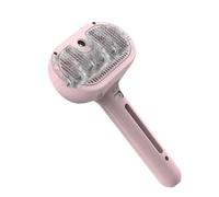 Dog Brush with Spray Function, Cat Detangling Comb, Lightweight Sturdy Pet, Decorative Hair Removal, Cat Brush Grooming Tool for Small Medium, Home, Indoor, White, Pink