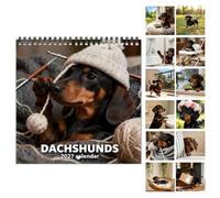 Dog Calendar 2027 - 21x21cm Paper Funny Wall Planner Writing Area