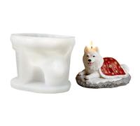 Dog Candle Mold - 3D Samoyed Silicone Mold Animal Epoxy Resin Candle Soap Making Molds Cute Dog Shaped DIY Wax Mld For Soap Concrete Arts Crafts Home Gift