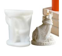 Dog Candle Mold - 3D Samoyed Silicone Mold Animal Epoxy Resin Candle Soap Making Molds Cute Dog Shaped DIY Wax Mld For Soap Concrete Arts Crafts Home Gift