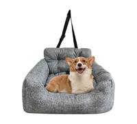 Dog Car Bed - Pet Car Seat For Travel Vehicles Summer Winter Trunk Interior Puppy Pet | Safety Tether Foldable Cushions