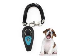 Dog Clicker - Pulsante sonoro per addestramento, dispositivo di richiamo dell'obbedienza, fischietto portatile per la comunicazione degli animali domestici, leggero aiuto per la correzione del