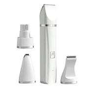Dog Clippers, 4-in-1 Cordless Electric Hair Trimmer Set, Low-Noise Pet Grooming Tool with Nail Grinder, Ideal for Cats, Dogs Eyes, Face, Ears, Paws, Matted Hair, Home, White/Green