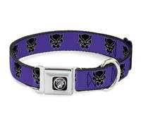 Dog Collar AVCQ-Black Panther Avengers Icon Black/Silver Black Panther Avengers