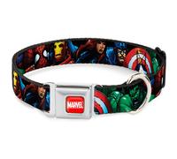 Dog Collar AVE-MARVEL Full Color Red/White Marvel Universe Superheroes Stacked S