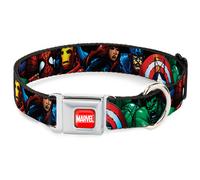 Dog Collar AVE-MARVEL Full Color Red/White Marvel Universe Superheroes Stacked S