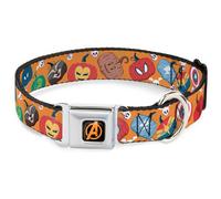 Dog Collar AVEC-Avengers A Logo Full Color Black/Orange Marvel 9-Avengers Hallow