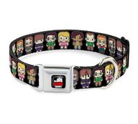 Dog Collar BBTA-THE BIG BANG THEORY Black/White/Red Big Bang Theory Chibi Charac