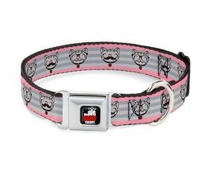 Dog Collar BBTA-THE BIG BANG THEORY Black/White/Red Soft Kitty Nerd/Mustacho Exp