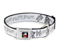 Dog Collar BBTA-THE BIG BANG THEORY Black/White/Red Soft Kitty PURR, PURR, PURR