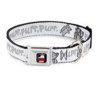 Dog Collar BBTA-THE BIG BANG THEORY Black/White/Red Soft Kitty PURR, PURR, PURR
