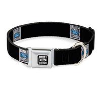 Dog Collar BFT-Built Ford Tough Black/Silver Built Ford Tough Logo REPEAT WIDE-M