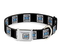 Dog Collar BFTD-BUILT FORD TOUGH Logo2 Full Color Black/White/Blue BUILT FORD TO