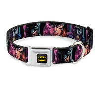 Dog Collar BMC-Batman Black/Yellow Batman Batgirl and Joker Comic Book Cover Fac