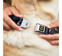 Dog Collar BMC-Batman Black/Yellow Batman Battling Villains in Tunnel Small 9.5-