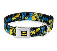 Dog Collar BMC-Batman Black/Yellow BATMAN Poses and Logo Collage Black/Blue/Yell