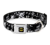 Dog Collar BMC-Batman Black/Yellow Batman THE DARK KNIGHT and Joker Smiling Sket