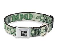 Dog Collar Bone 100 Dollar Bill C/U/Triple Benjamin Small 9.5-13"