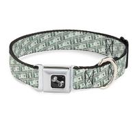 Dog Collar Bone 100 Dollar Bill Old Series 2006 Repeat WIDE-Large 20-31"