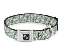 Dog Collar Bone 100 Dollar Bill Old Series 2006 Repeat WIDE-Small 13-17"