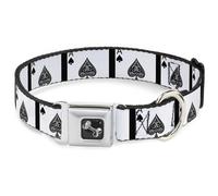 Dog Collar Bone Ace of Spades Large 15-24"