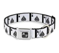 Dog Collar Bone Ace of Spades Small 9.5-13"