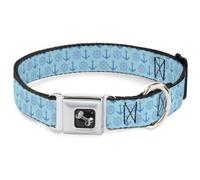 Dog Collar Bone Anchor2/Helm Monogram Blues Medium 11-16.5"