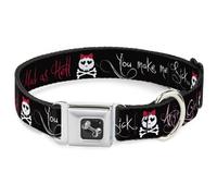 Dog Collar Bone Angry Girl/Mad As Hell/You Make Me Sick Small 9.5-13"