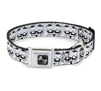 Dog Collar Bone Anonymous Face CLOSE-UP Repeat White/Black/Gray Medium 11-16.5"